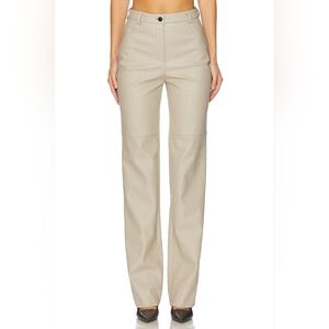 New CULTNAKED Killa Trousers Pants Faux Leather Cream Gray Nardo Sz Medium